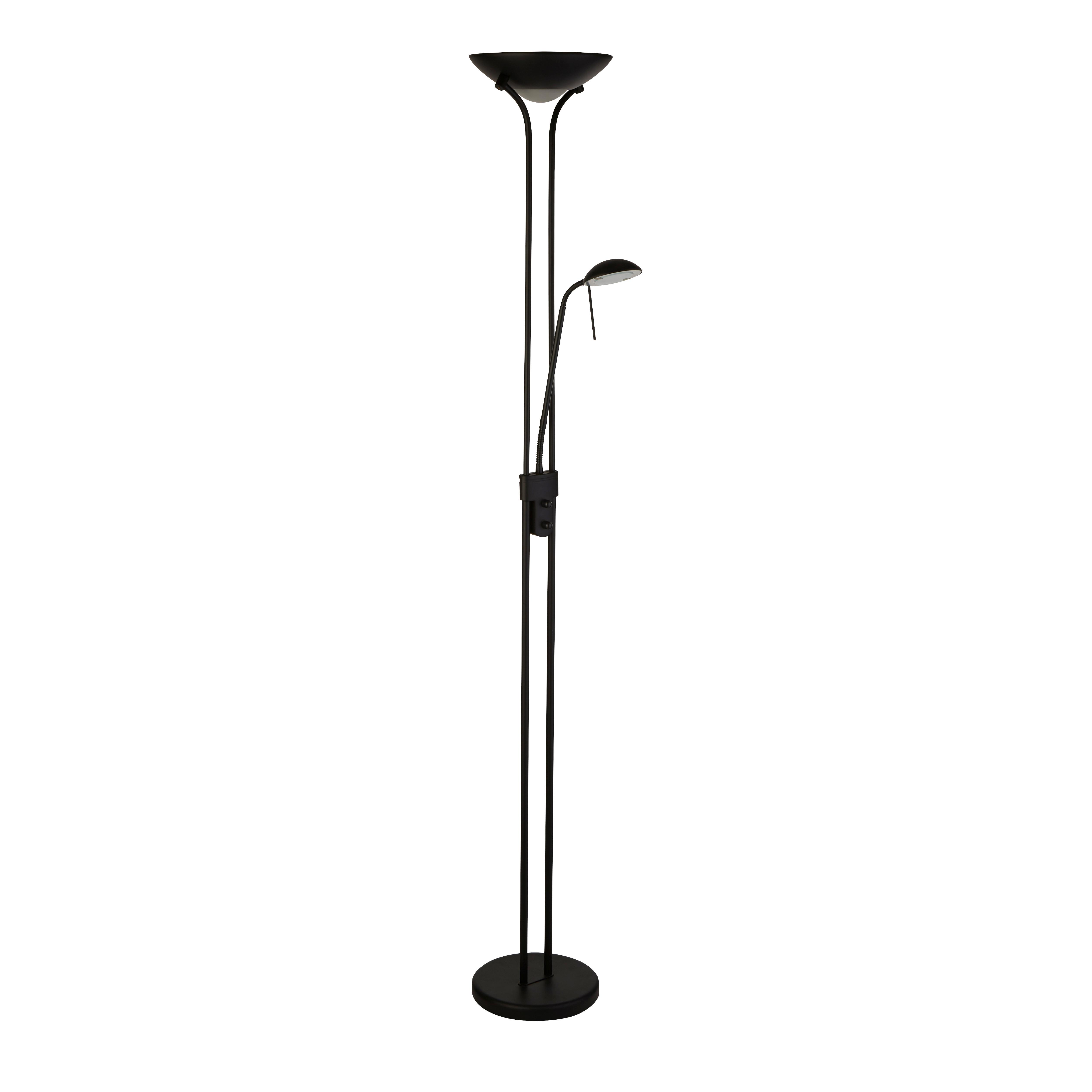LED-Stehleuchte Eu5430bk - Schwarz, Basics, Glas/Kunststoff (25.4/180/25.4cm)