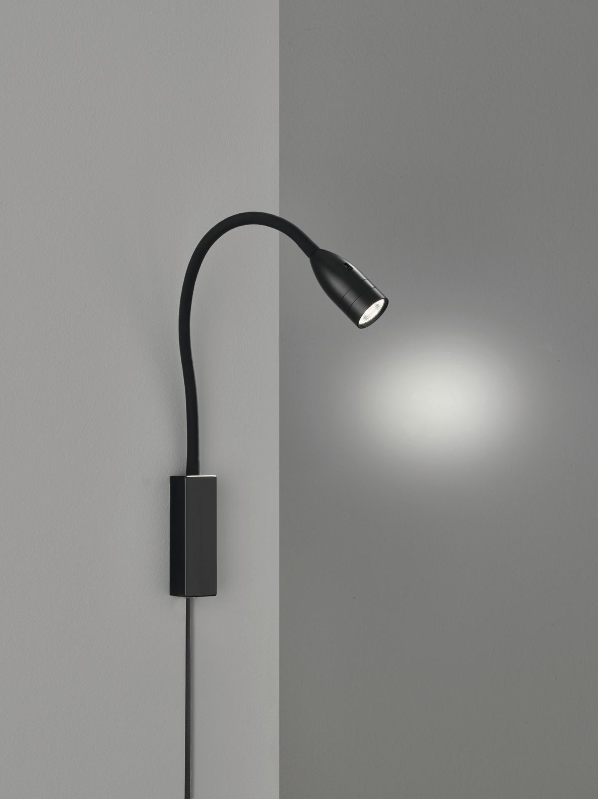 Led-wandleuchte Sten 1-flammig Dimmbar Und Drehbar - Schwarz, Basics, Metall (35/4/61cm) - Fischer & Honsel