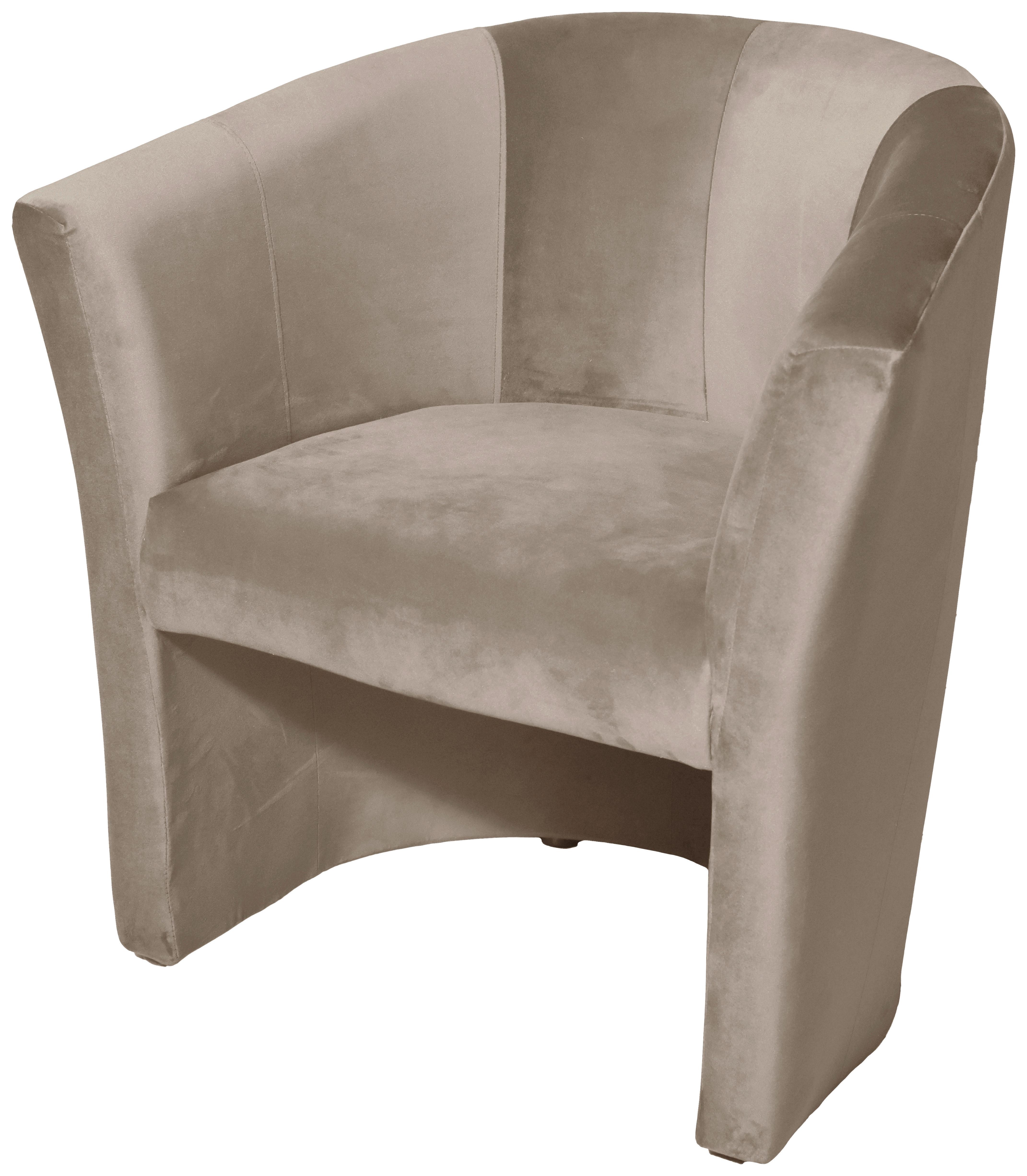 COCKTAILSESSEL Jazz B: 75 cm Taupe - Taupe/Schwarz, Design, Textil (75/76/65cm) - MID.YOU