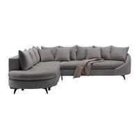 Rohová sedačka AXEL, ľavá, grafitová ženilka - čierna/grafitová, Modern, kov/textil (291/250cm) - Mömax