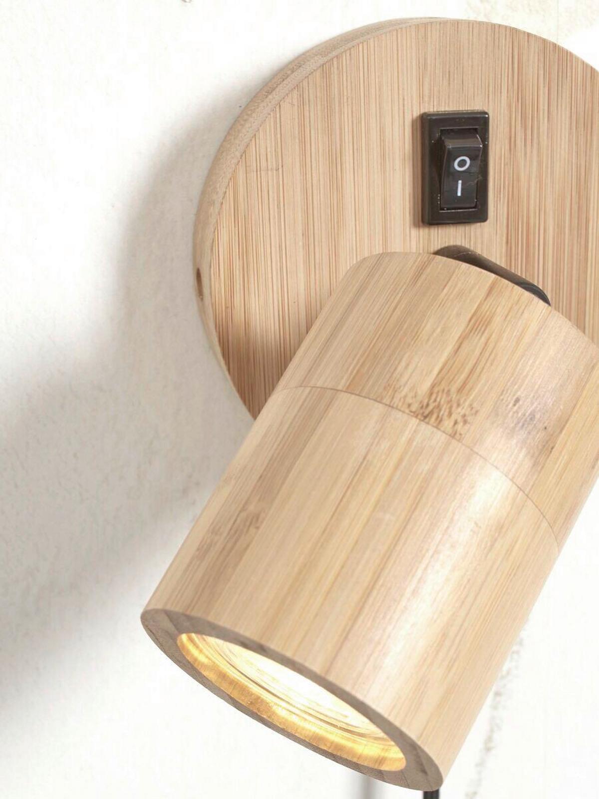 LED-Wandleuchte Java 1-Flammig, - Naturfarben, Trend (12/15/12cm) - Good & Mojo