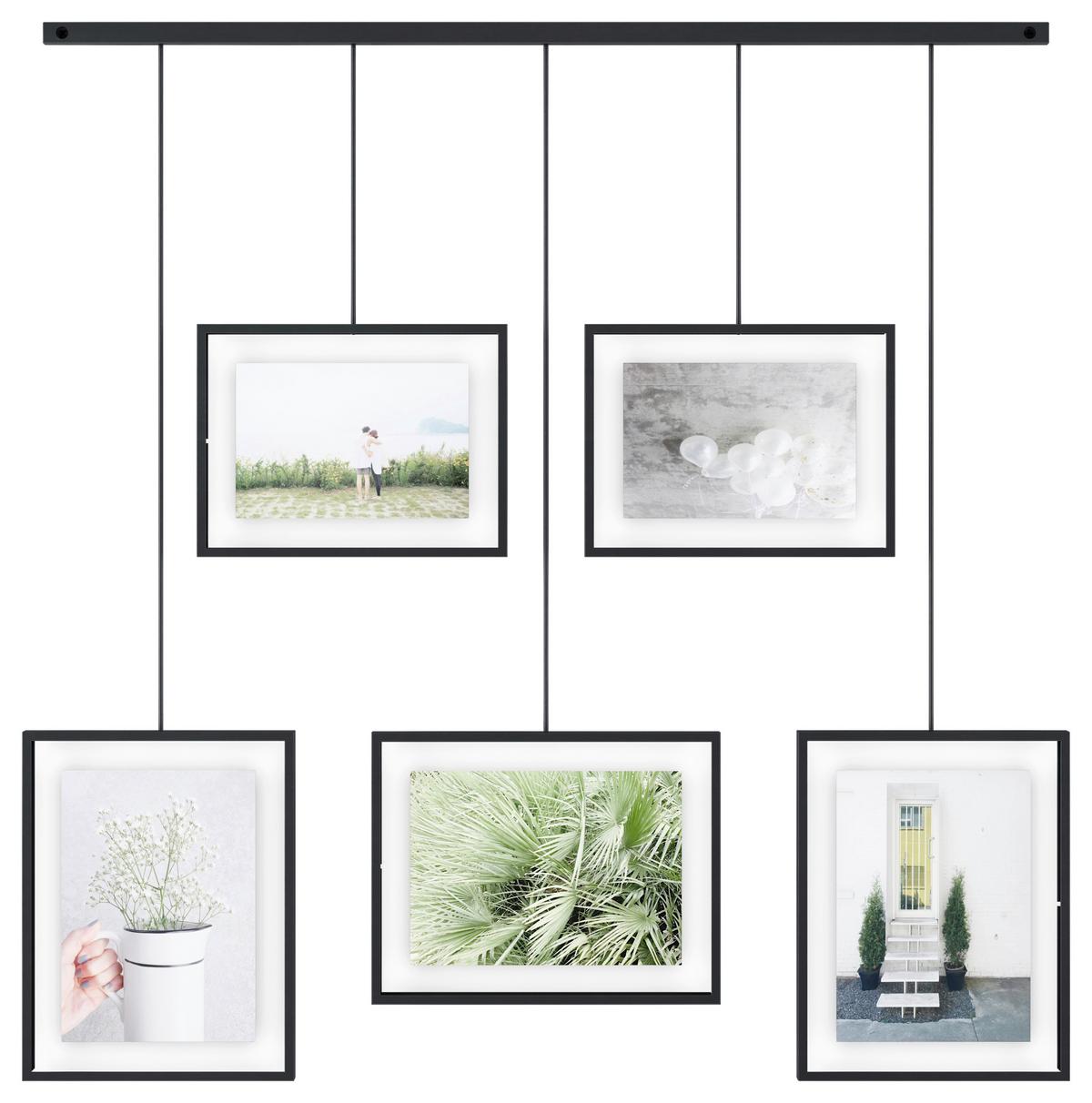 Collagen-Bilderrahmen Schwarz B: 79,4 cm - Schwarz, Design, Glas/Metall (79,4/3,18/69,5cm) - Umbra