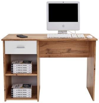 Schreibtisch in Eiche Dekor und Weiß