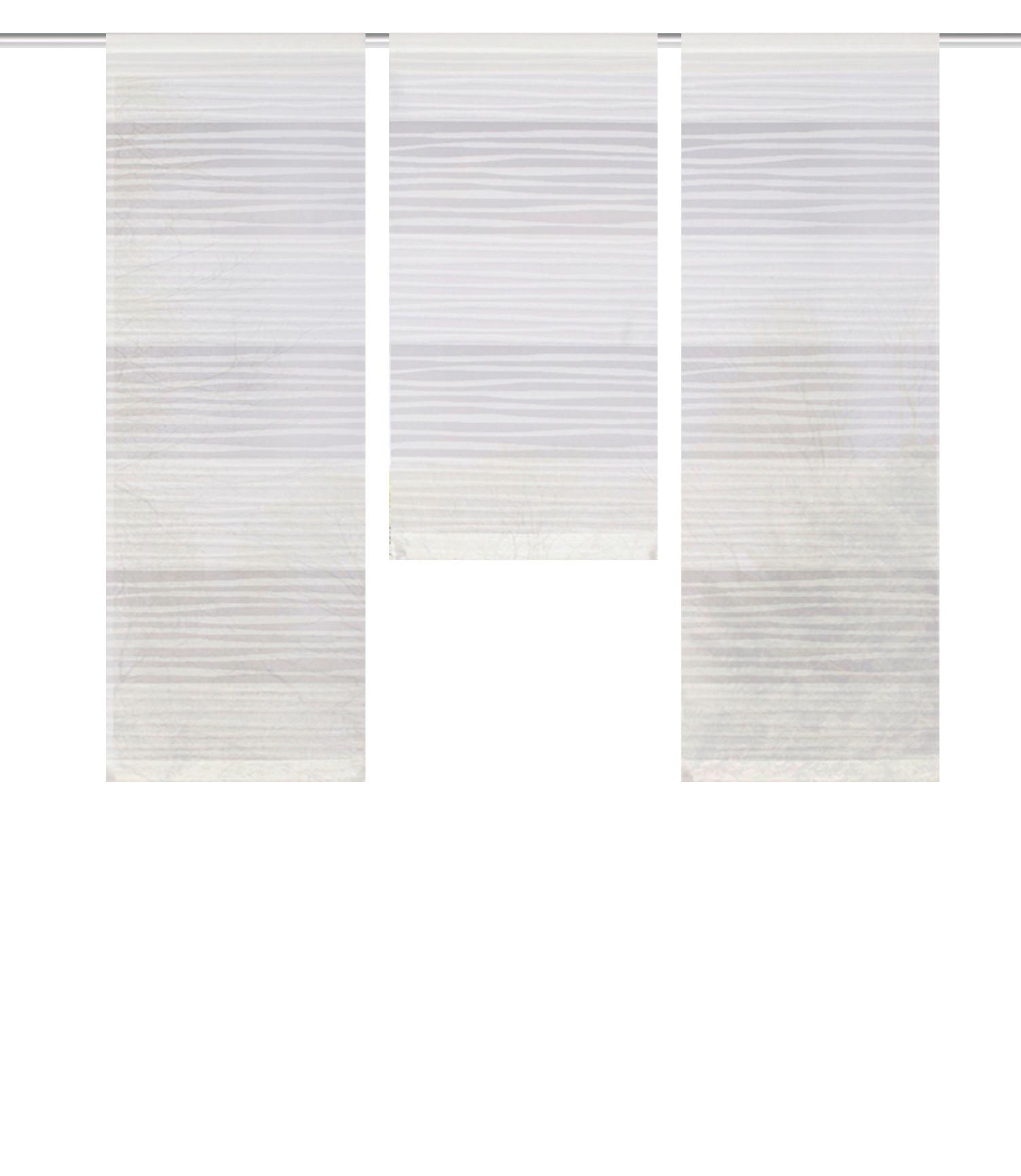 Flächenvorhang Gabi 3er Set - Weiß, KONVENTIONELL, Textil (30/80cm) - Schmidt W. Gmbh