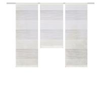 Flächenvorhang Gabi 3er Set - Weiß, KONVENTIONELL, Textil (30/80cm) - Schmidt W. Gmbh