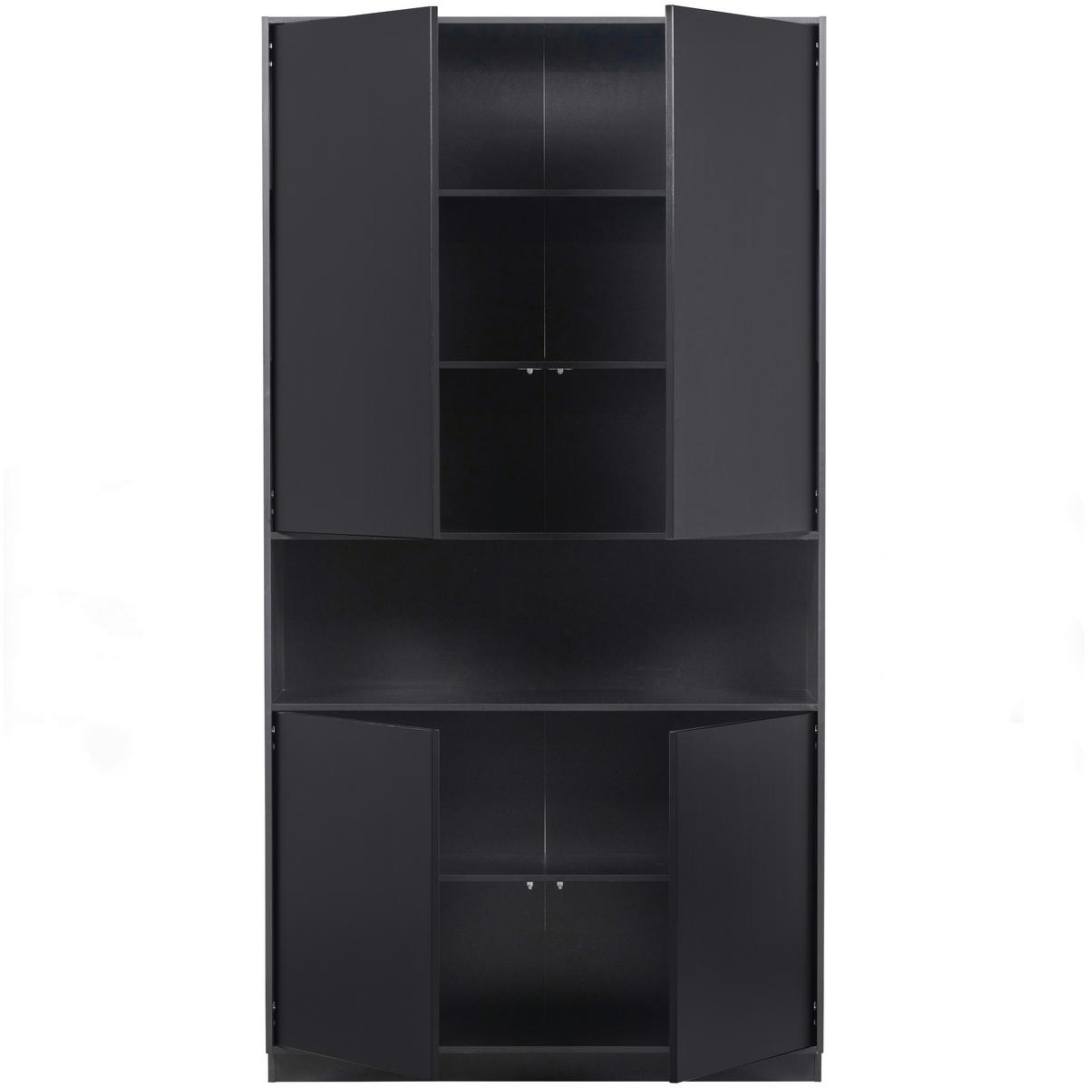 Buffet Finca Schwarz B: 110 cm - Schwarz, Design, Holz (110/210/40cm) - Livetastic