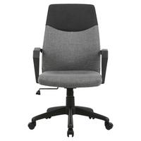Drehstuhl Edgy Grau B: 58 Cm - Schwarz/Grau, LIFESTYLE, Kunststoff/Textil (58/106,5/56cm) - MID.YOU