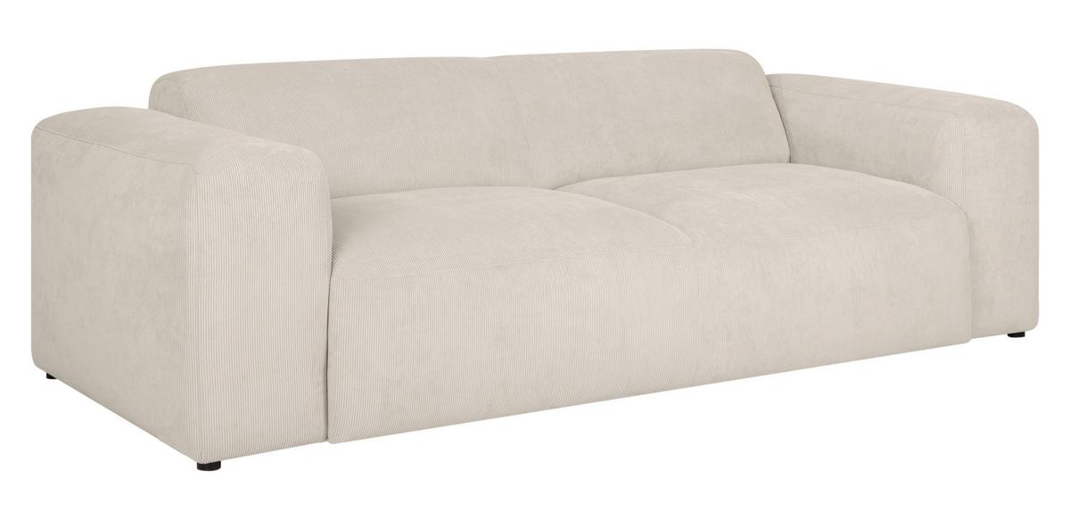3-sitzer-sofa Hannah Creme B: 247 Cm - Creme/Schwarz, Design, Textil (247/75/104cm) - MID.YOU