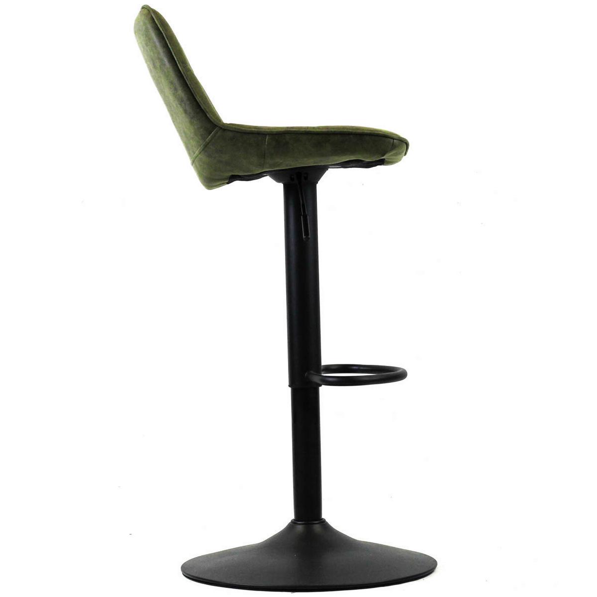 Barhocker-Set Ezra Grün B: 47 cm - Schwarz/Grün, MODERN, Textil/Metall (47/87/45cm) - MID.YOU