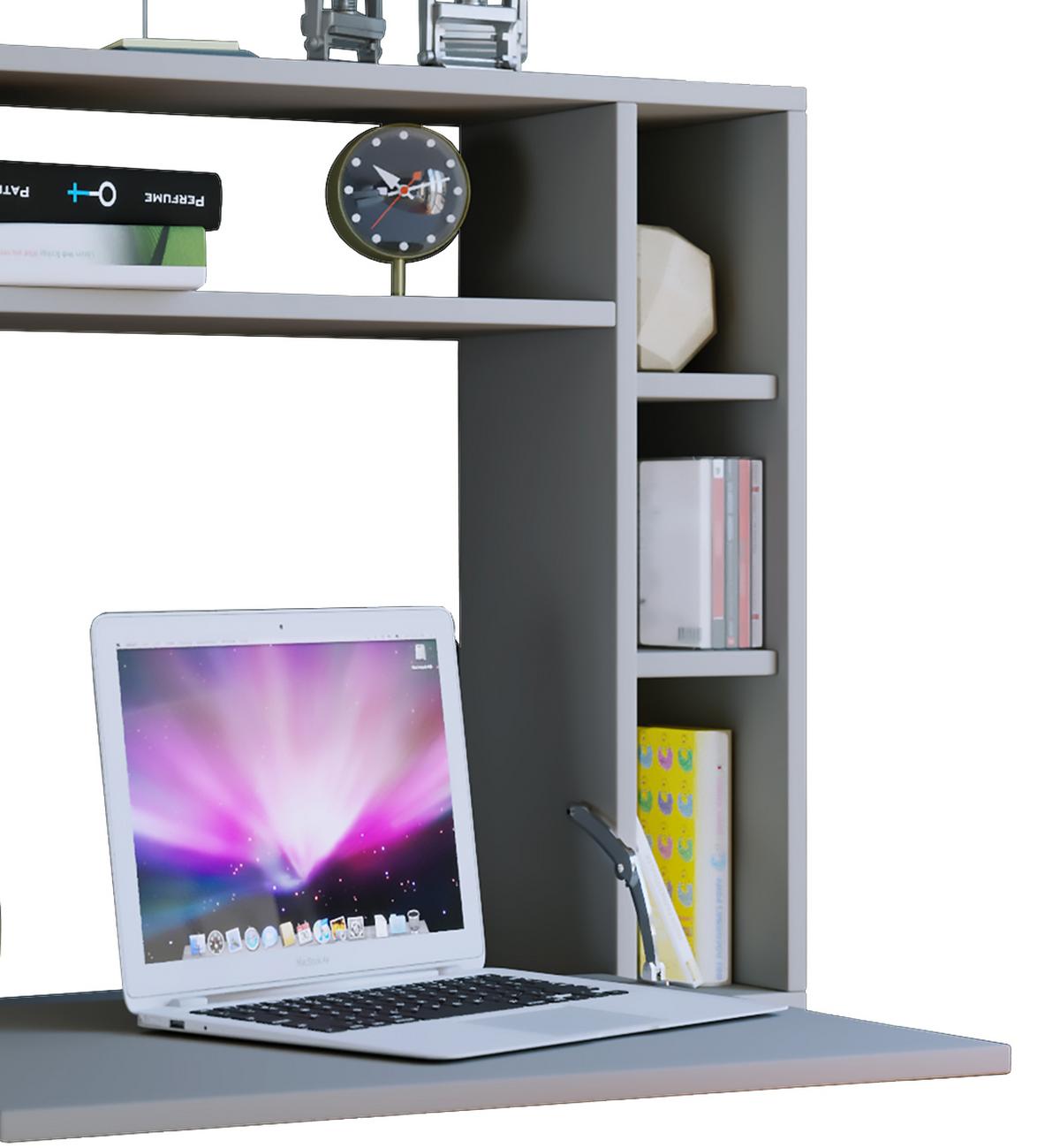 Laptoptisch Ausklappbar B: 90 Cm Wandila, Grau - Grau, KONVENTIONELL, Holzwerkstoff (90/20/60cm) - MID.YOU