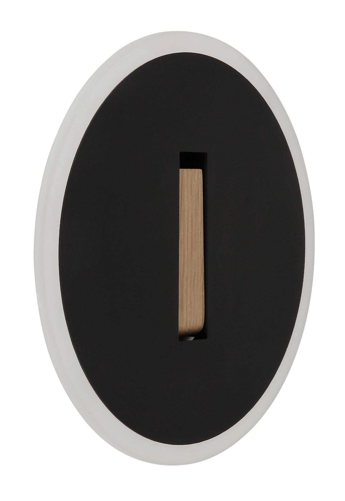 LED-Wandleuchte 78410b Avery - Dunkelbraun/Schwarz, Design, Holzwerkstoff/Kunststoff (20,5/5cm) - Globo