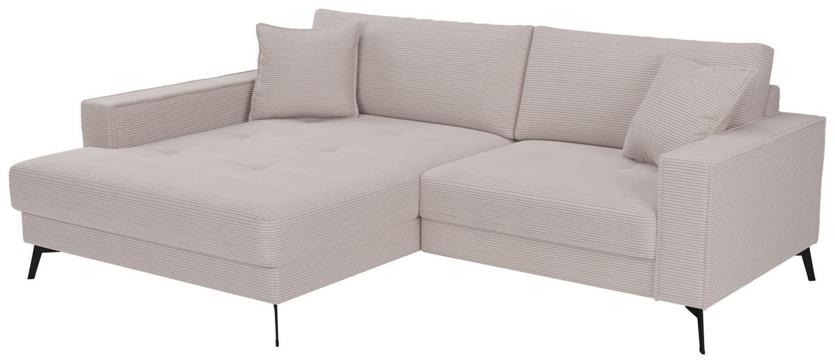 Ecksofa Ted Beigebraun S: 174x228 Cm - Taupe/Schwarz, Trend, Textil (174/228cm)