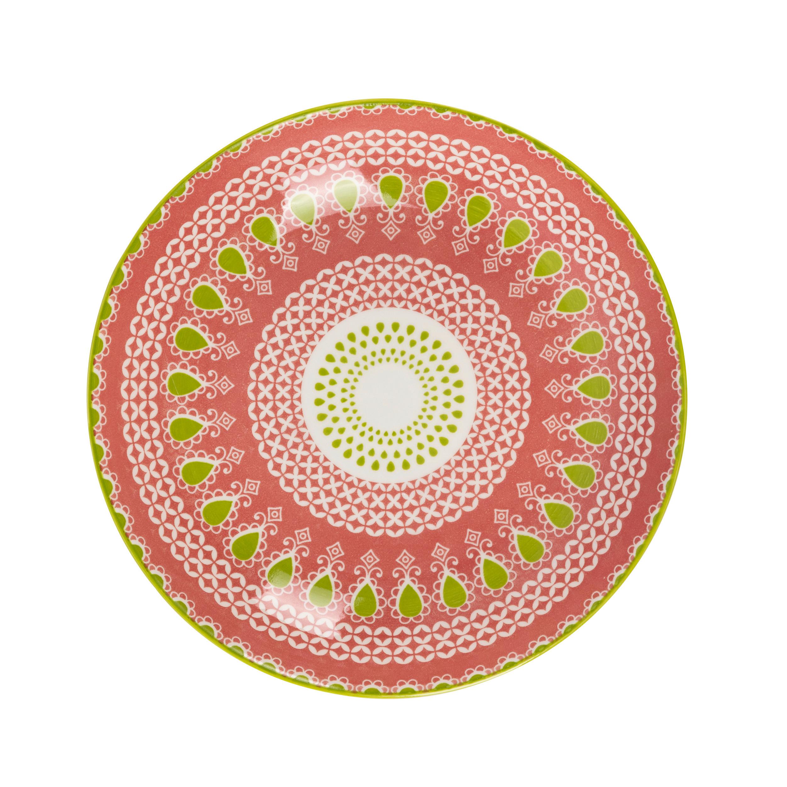 Mělký Talíř Maja, Ø: 26,7cm - zelená/červená, Lifestyle, keramika (26,7/2,7cm) - Modern Living