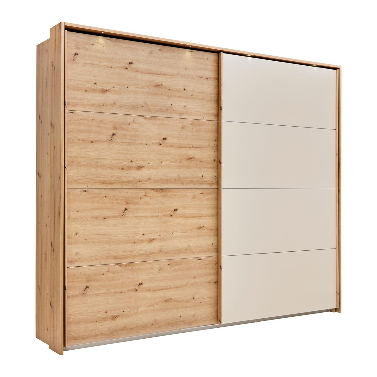 Šatní skříň QUADRA - dub artisan, Konvenční, kov/kompozitní dřevo (271/229/57cm) - Mömax