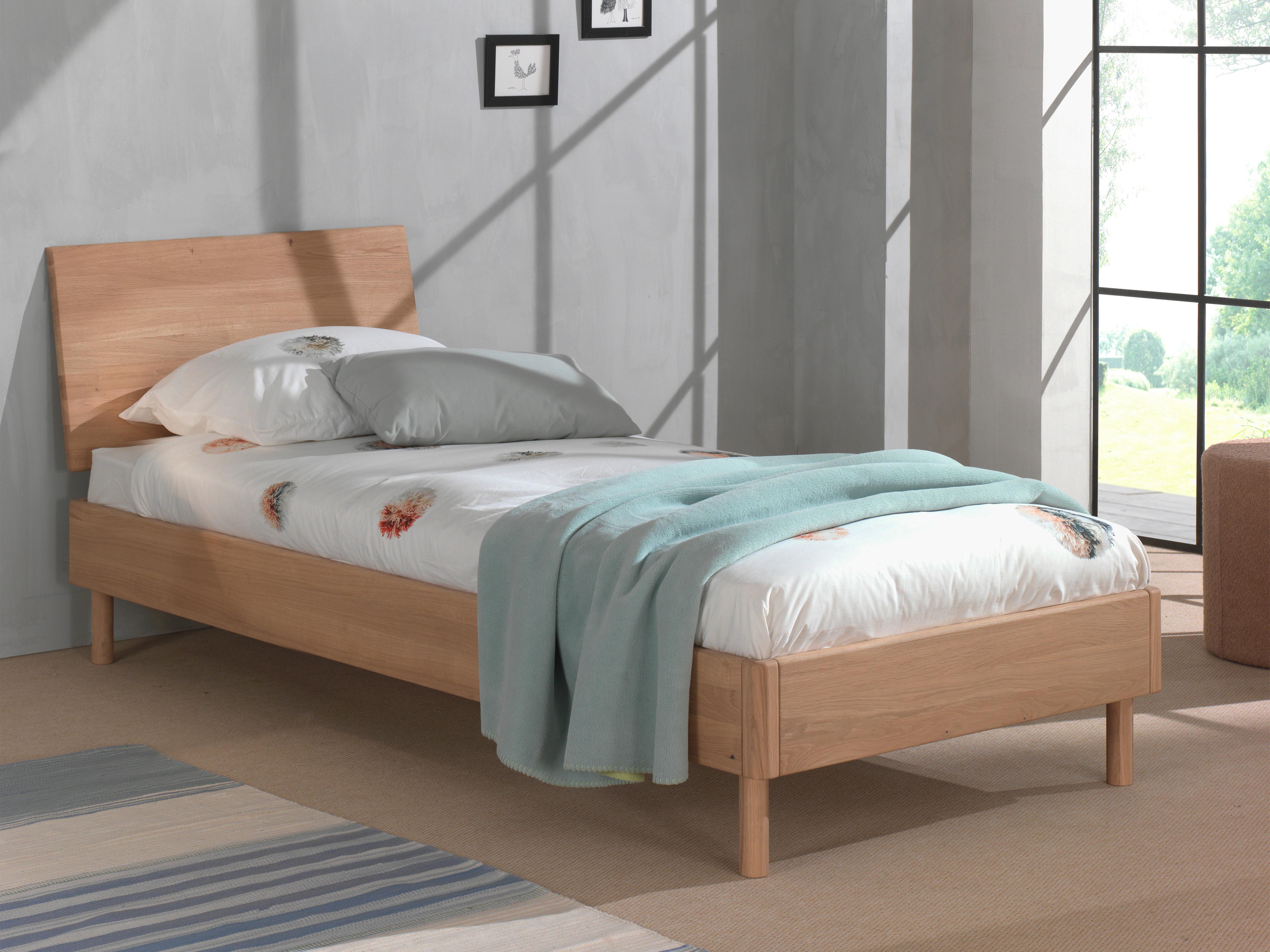 Bett Forrest Naturfarben 90x200cm - Naturfarben/Nickelfarben, MODERN, Holz (90/200cm) - Vipack
