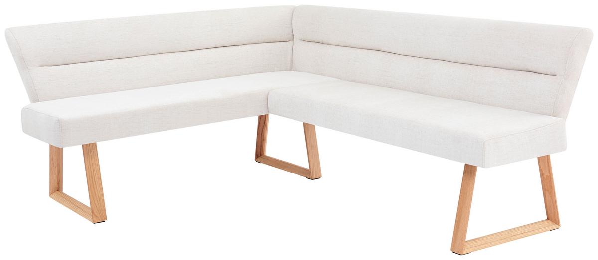 Eckbank Linnea Eichefarben/Beige B: 162-204cm - Eichefarben/Beige, MODERN, Holz/Textil (162-204/82/61cm) - Livetastic