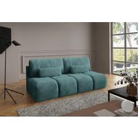 Schlafsofa Maron Petrol B: 219cm - Petrol/Schwarz, Design, Textil (219/94/110cm) - Livetastic