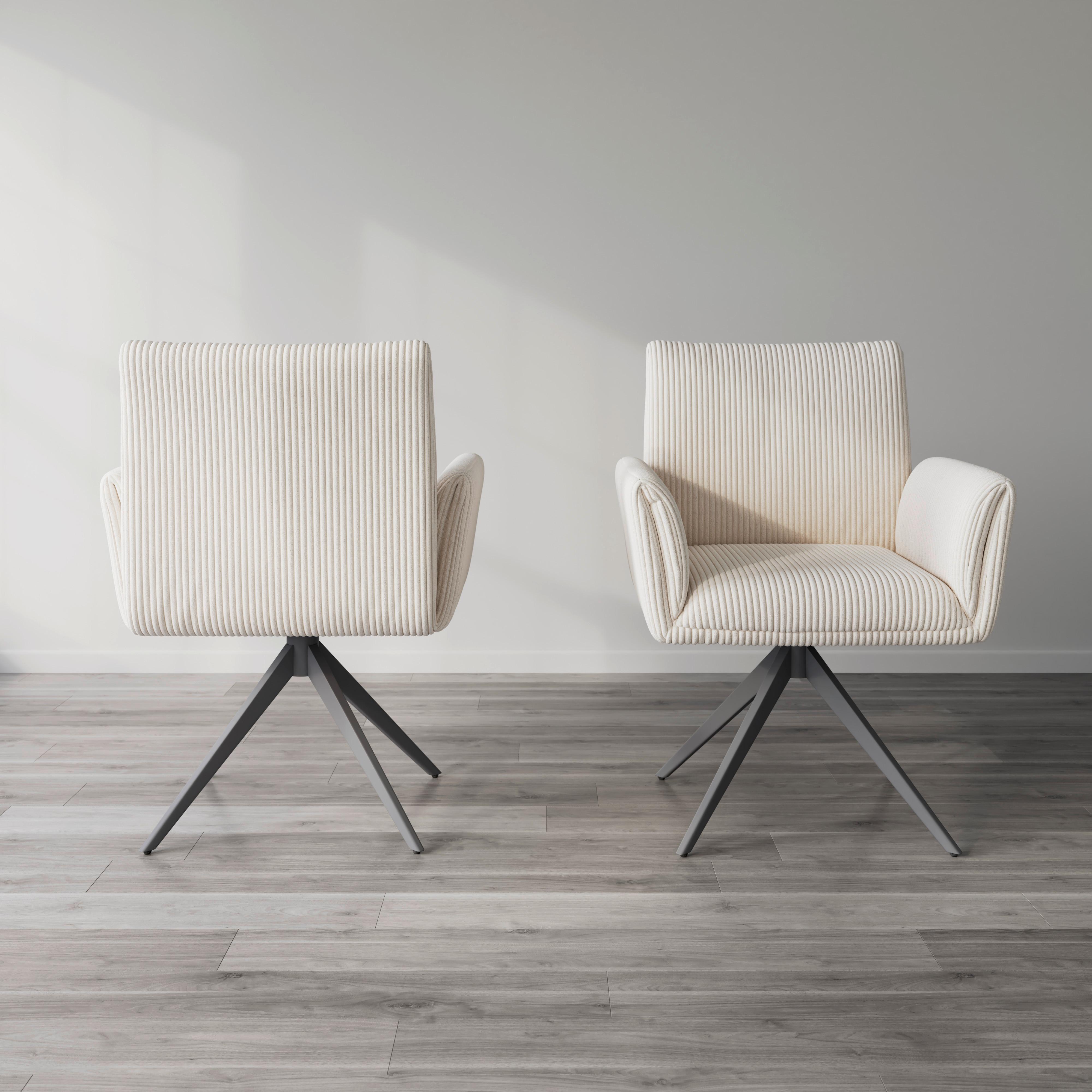 ŽIDLE S PODRUČKAMI ROSALIA - černá/béžová, Moderní, kov/dřevo (64/88,5/60cm) - Bessagi Home