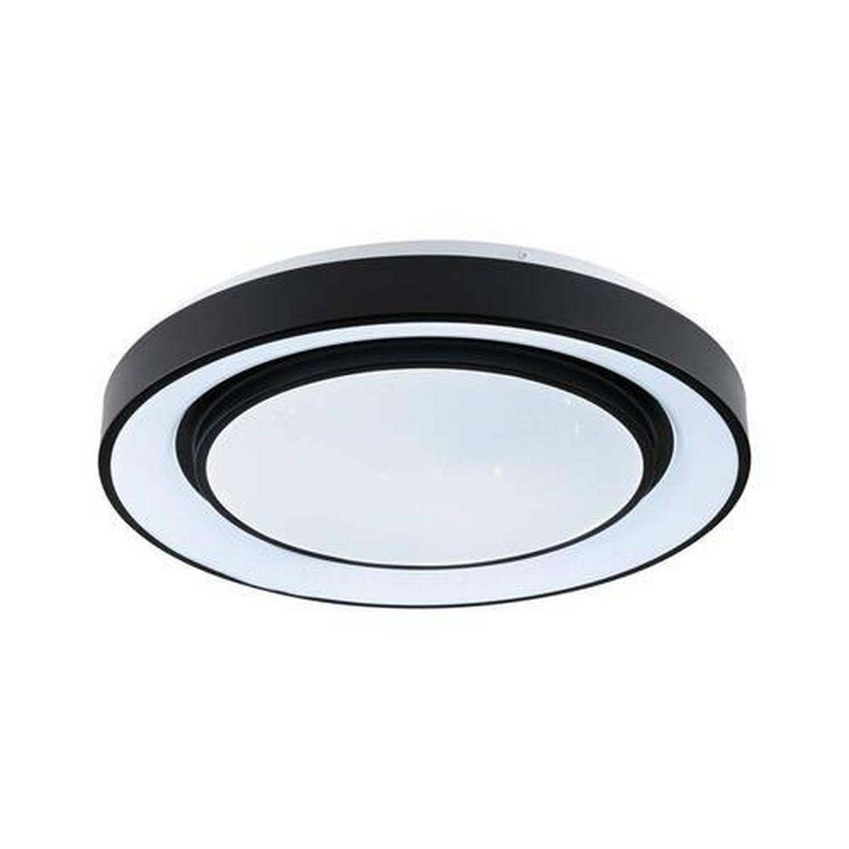 Deckenleuchte Ø 47,5 Cm 1-Flammig Dimmbar - Schwarz/Weiß, Design, Kunststoff/Metall (47,5/7cm) - Paulmann