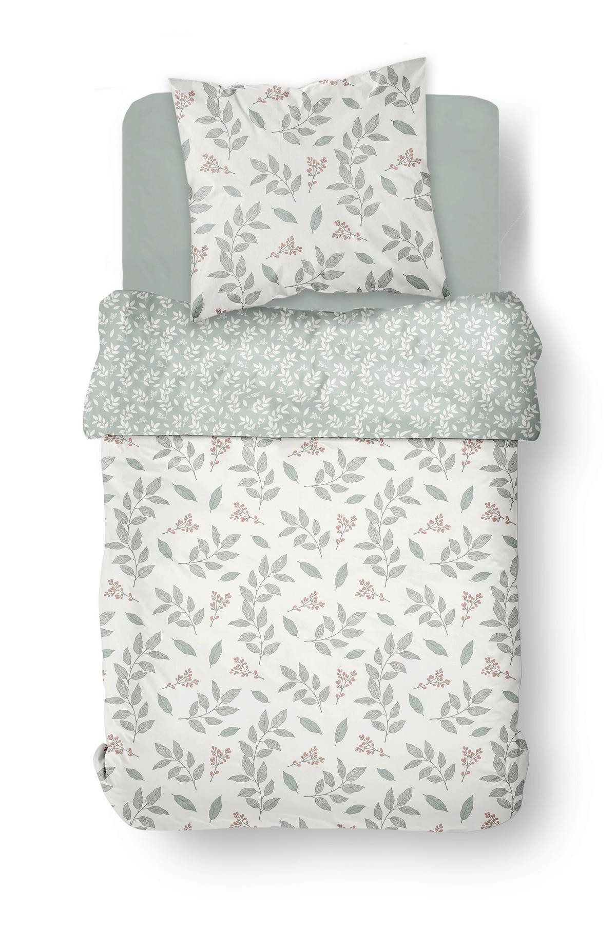 POVLEČENÍ FLANNEL - bílá/mátově zelená, textil (140/200cm)