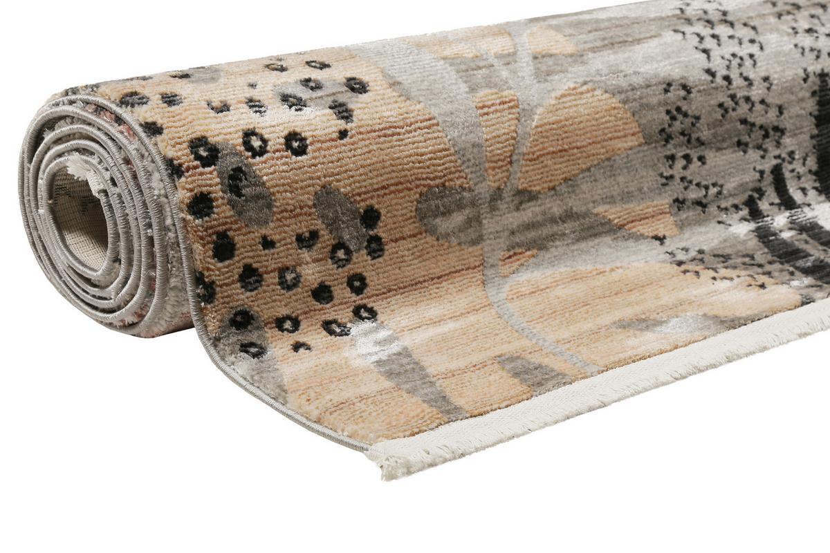 Webteppich Florence Grau/Rot/Beige 200x290 cm - Beige/Rot, KONVENTIONELL, Textil (200/290cm) - Esprit