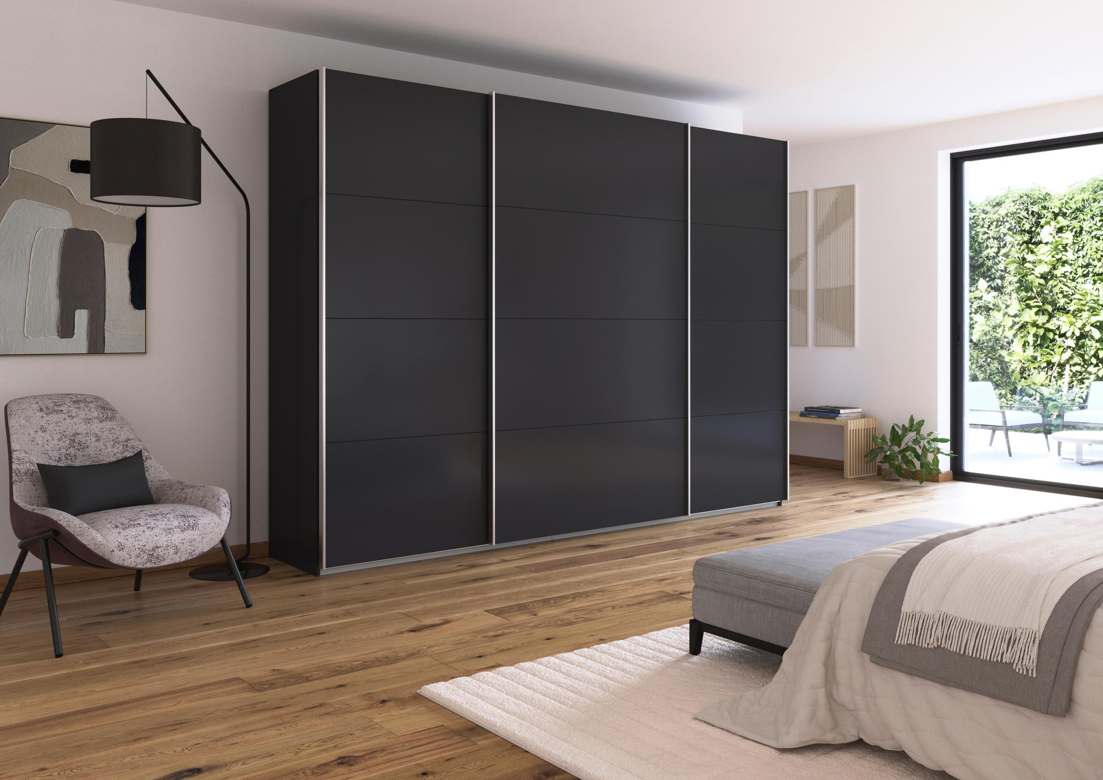 Schwebetürenschrank Feldkirch 315 maxihöhe - Anthrazit, MODERN, Holzwerkstoff (315/229/62cm)