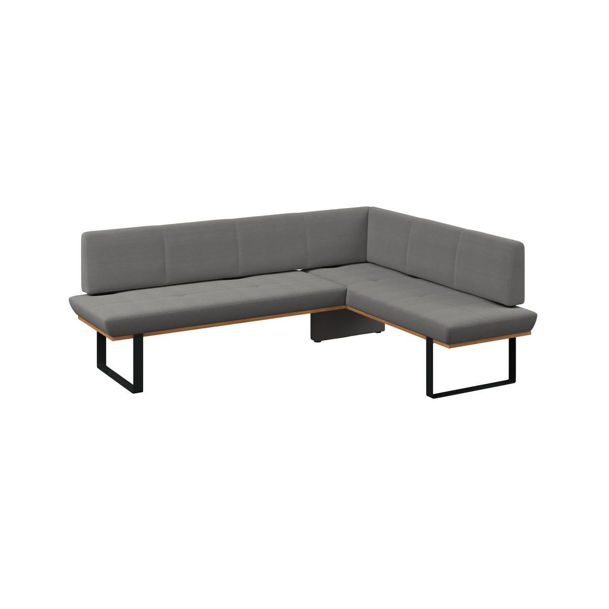 Eckbank Tristan Webstoff anthrazit,S:225x175cm - Anthrazit/Schwarz, MODERN, Holz/Textil (225/175cm) - James Wood