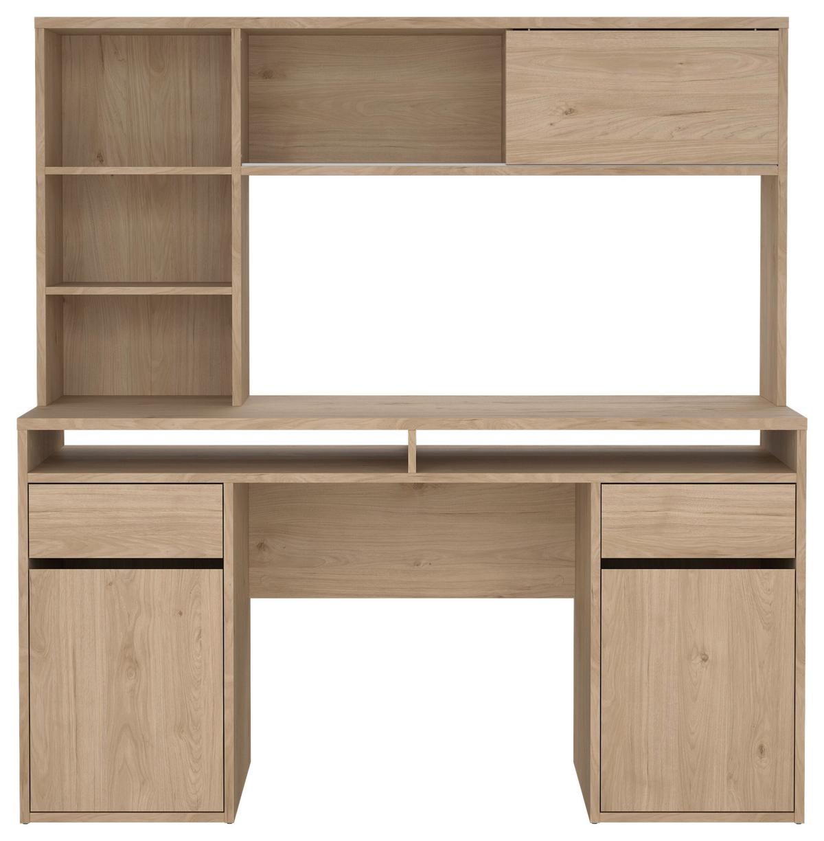 Schreibtisch Function Plus Eichefarben, L: 149 cm - Eichefarben, MODERN, Holzwerkstoff (149/48,2/156,2cm) - P & B