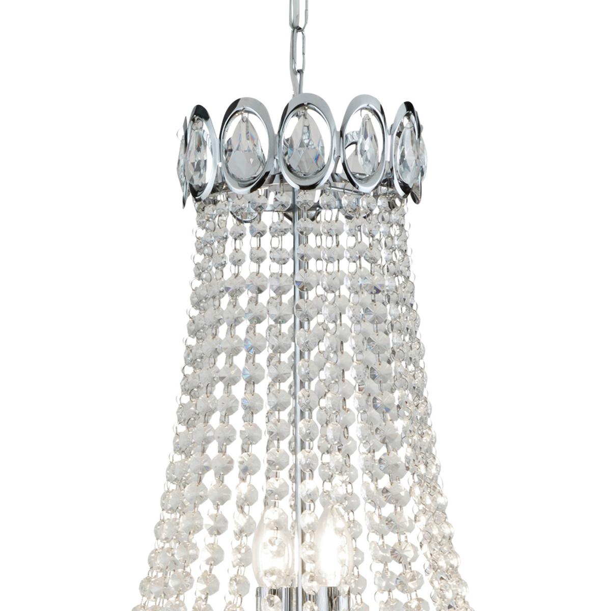 Kristály Függőlámpa 1711-11cc - krómszínű, Lifestyle, üveg/fém (54/240cm)