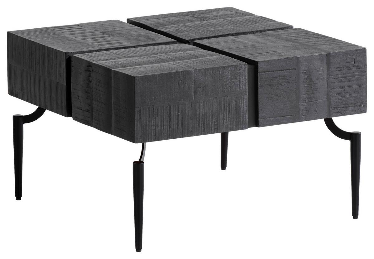 Couchtisch Wl6.980 - Schwarz, Design, Holz/Metall (60/60/40cm) - Livetastic