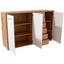 Komoda Q-big New Qbk03 - farby dubu/biela, Moderný, drevo (190/105/44cm) Komoda Q-big New Qbk03 - farby dubu/biela, Moderný, drevo (190/105/44cm)