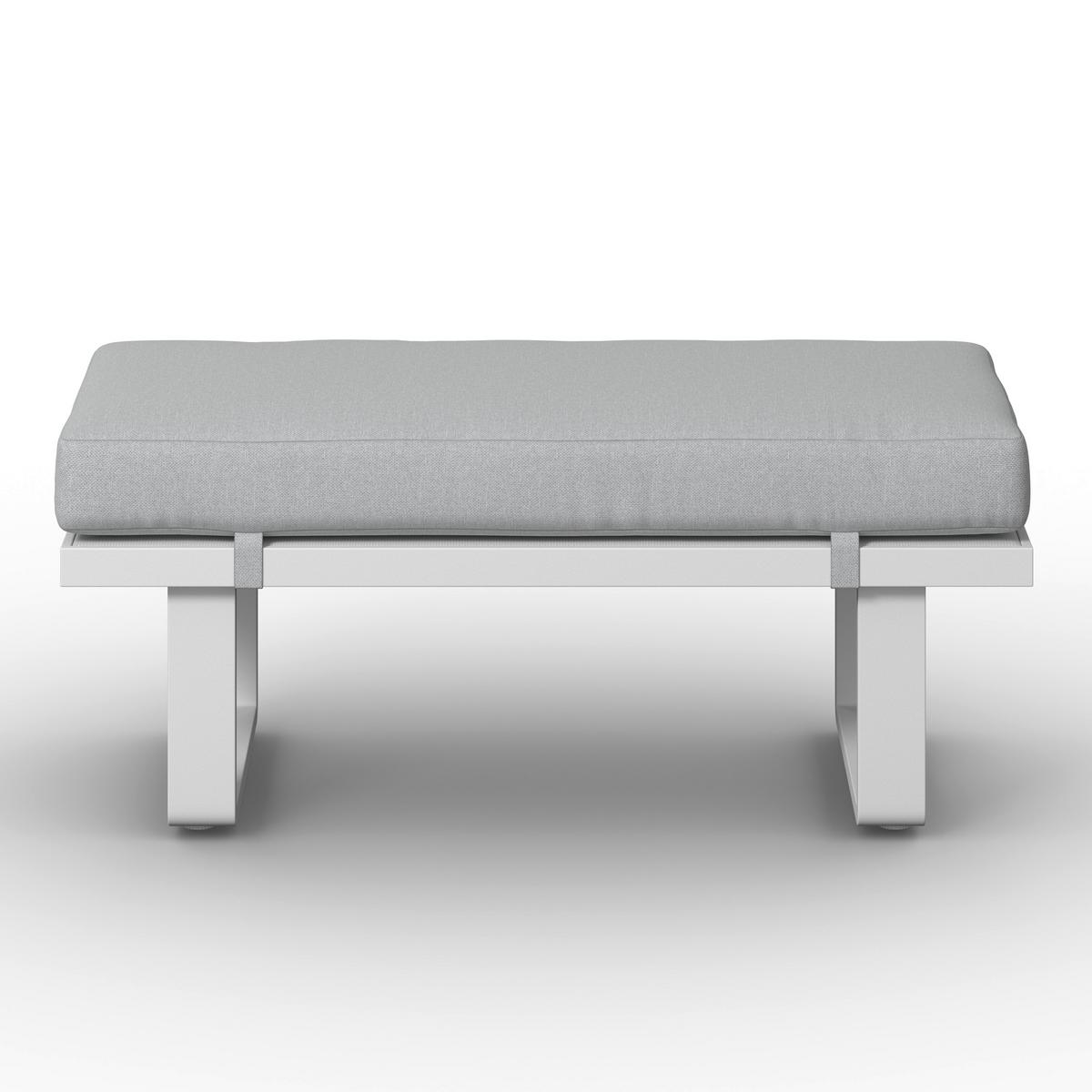 JEDÁLENSKÁ TERASOVÁ SÚPRAVA LEANDRA - biela/svetlosivá, Modern, kov/textil (288/253cm) - Bessagi Garden