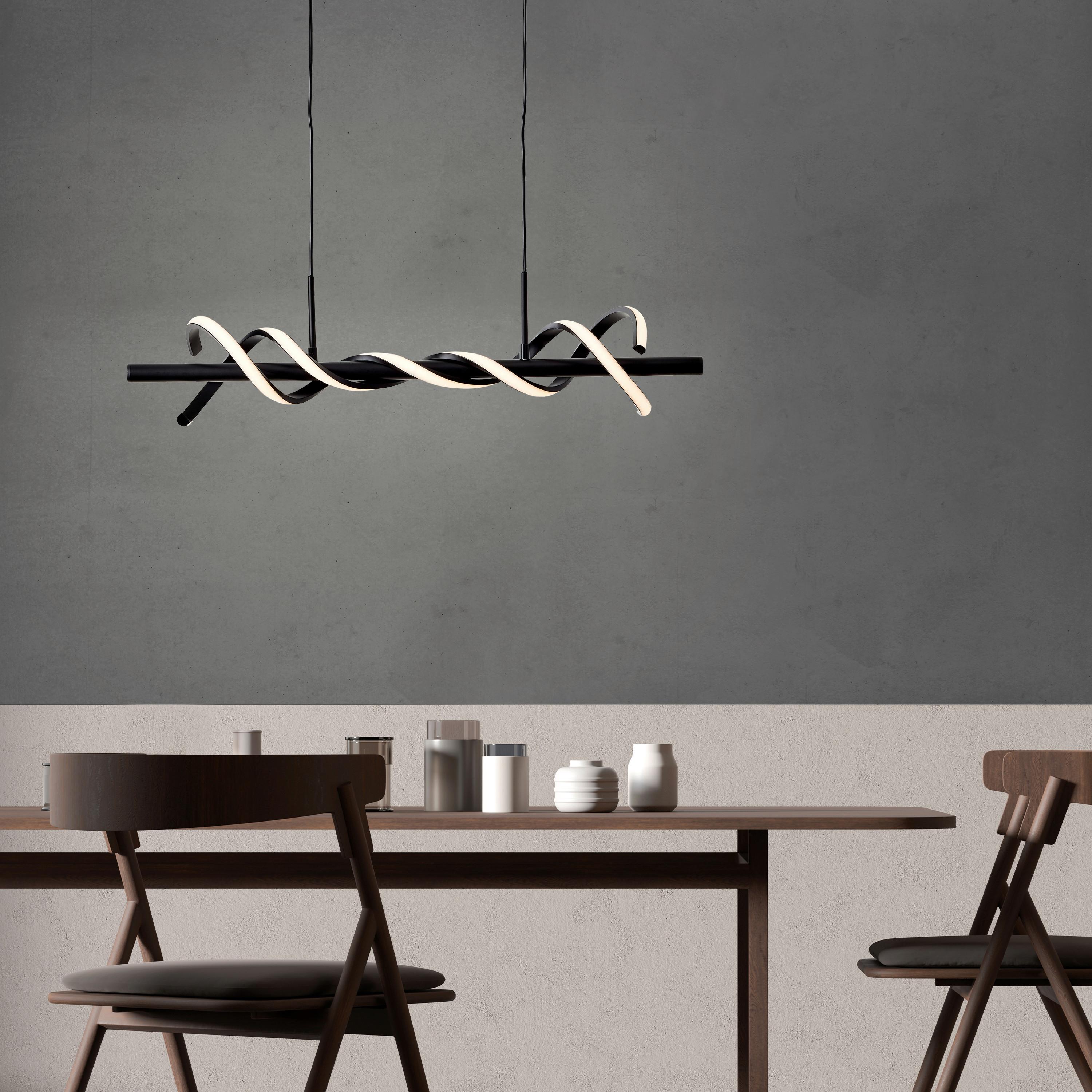 LED-Pendelleuchte G99818/06 Amalie - Schwarz, Design, Kunststoff/Metall (75,5/18/150cm) - Brilliant
