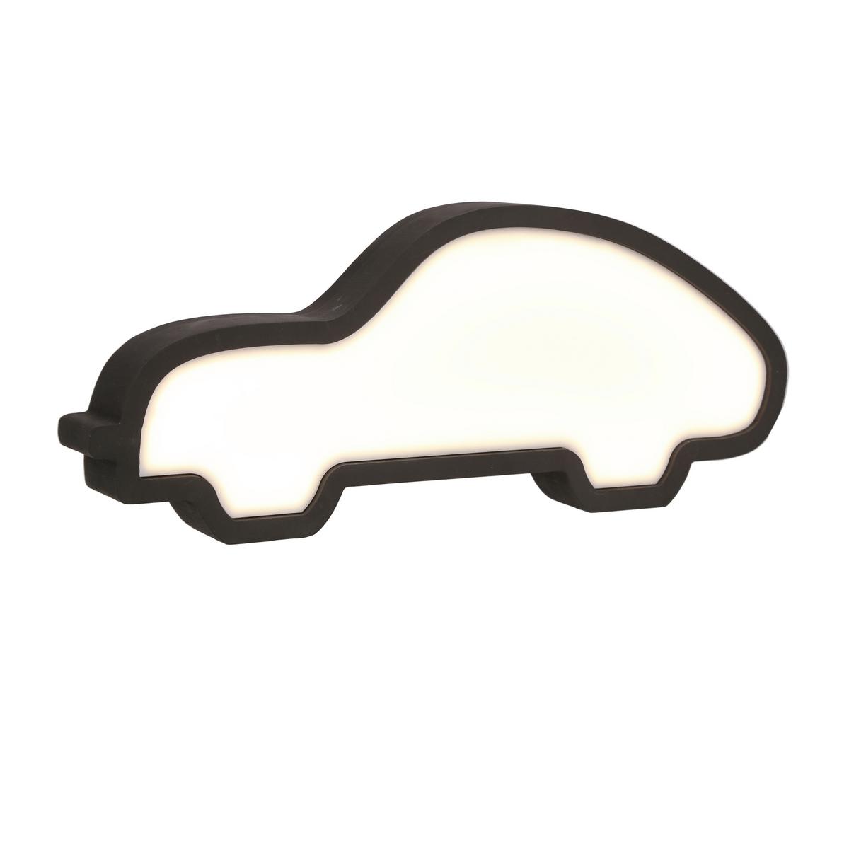 Kindertischleuchte 41-10650 Car - Schwarz, Basics, Holzwerkstoff/Kunststoff (35/3.5/14cm)