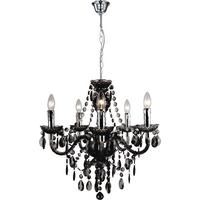 Svítidlo závěsné Isabella 149cm, 40 Watt - tmavě šedá/barvy chromu, Romantický / Rustikální, kov/plast (149cm) - Mömax