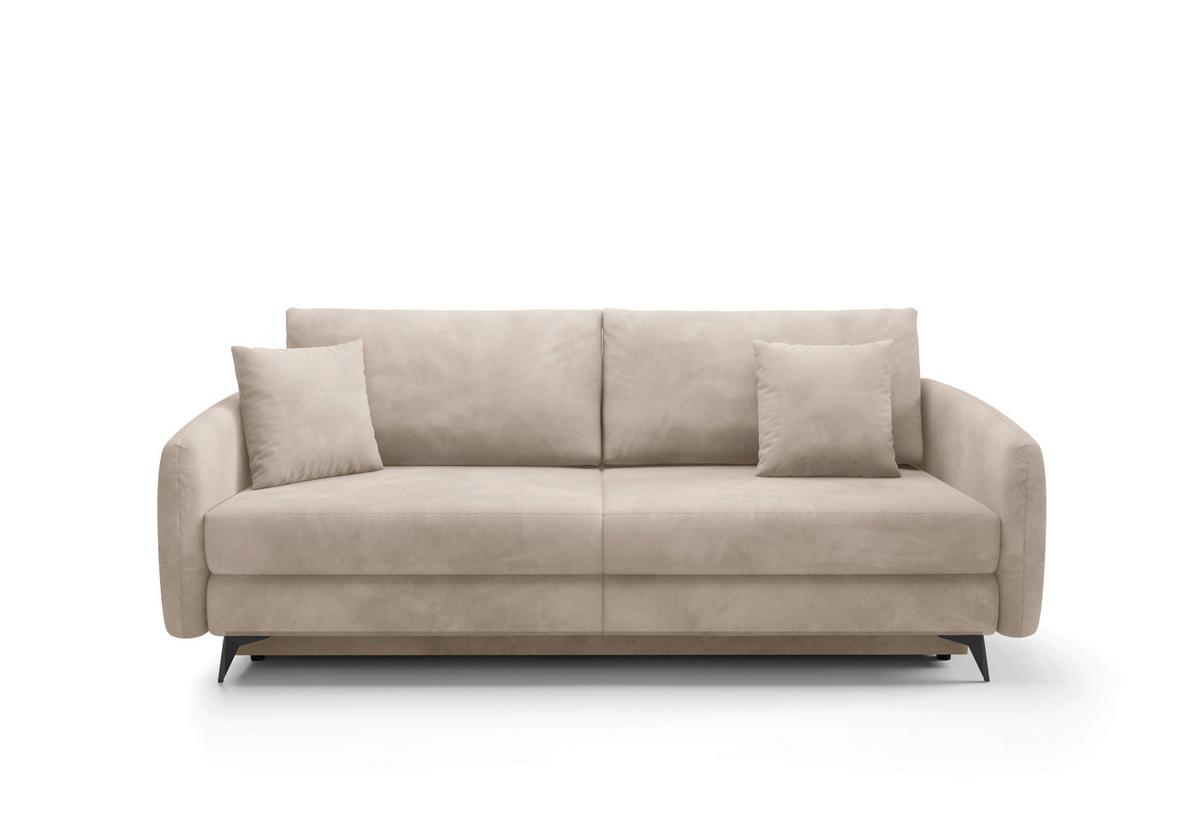 Schlafsofa Ingrid Beige B: 252cm - Beige/Creme, Design, Textil (230/100/103cm) - Livetastic