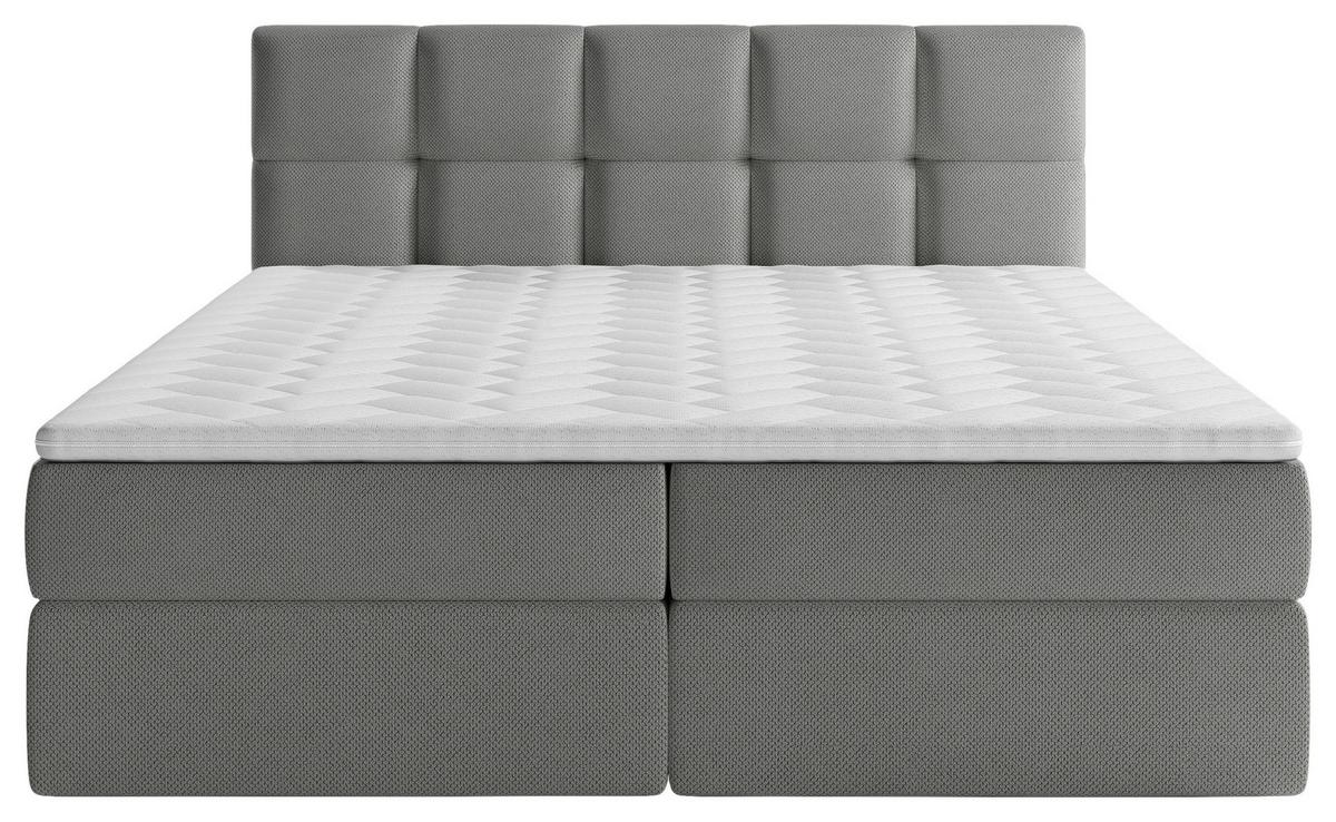 Boxbett Lorie Ii - Schwarz/Grau, MODERN, Holz/Holzwerkstoff (140/200cm) - MID.YOU