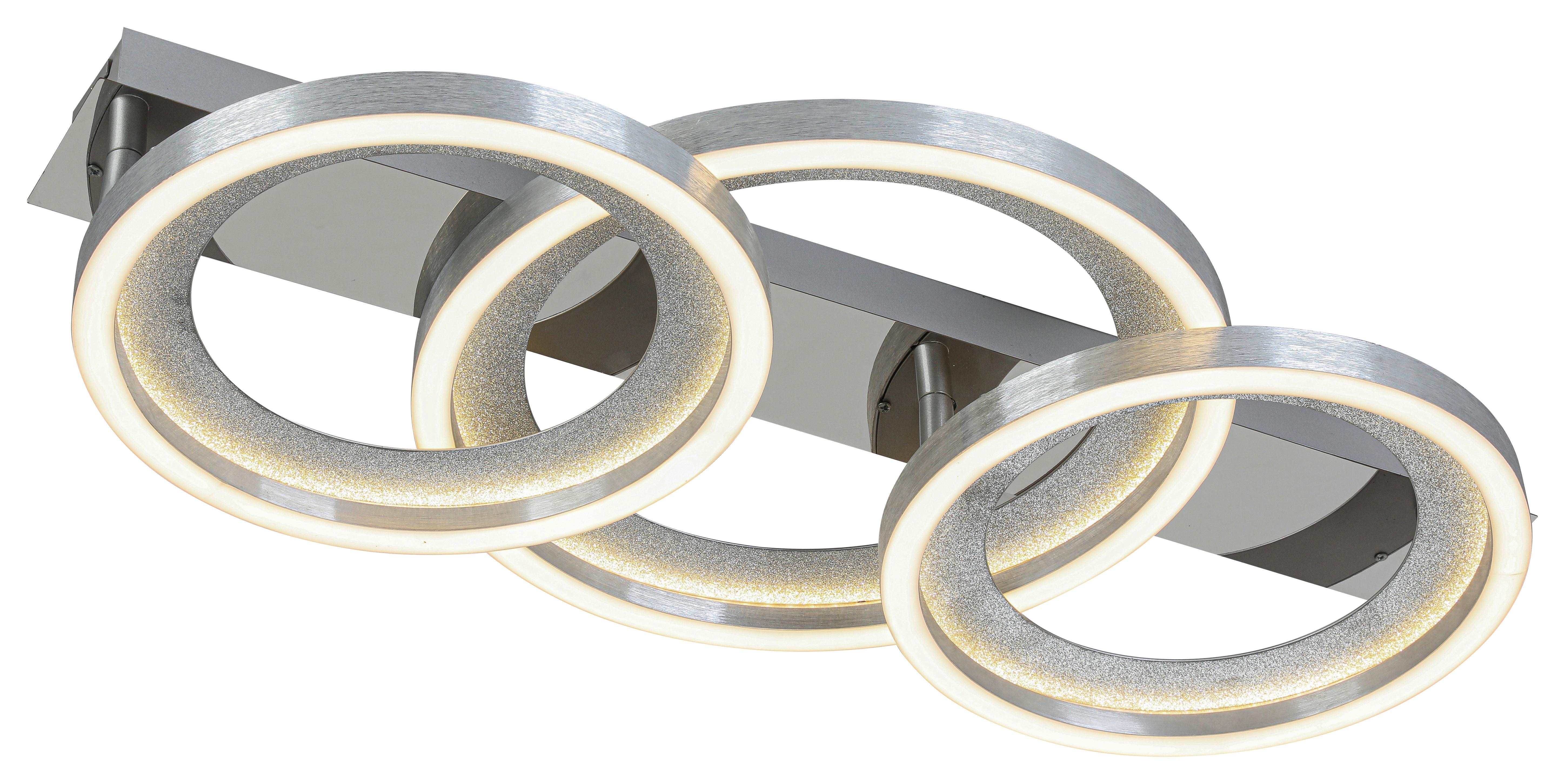 LED-DECKENLEUCHTE CILIA - Chromfarben/Silberfarben, Basics, Kunststoff/Metall (58,5/30,4/8cm) - Luca Bessoni