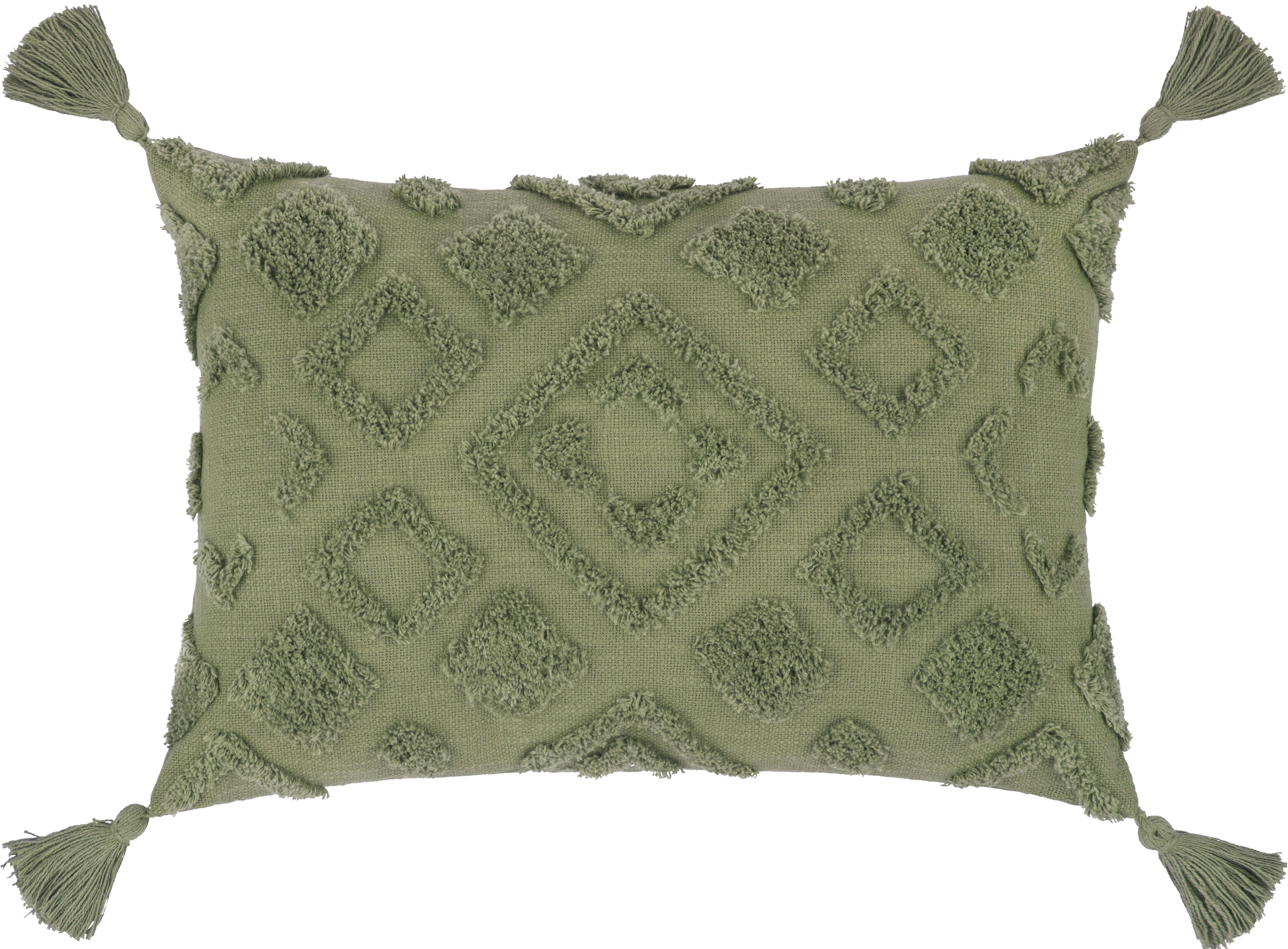 Dekoračný Vankúš Ibiza, 40/60cm, Zelená - zelená, Moderný, textil (40/60cm) - Premium Living