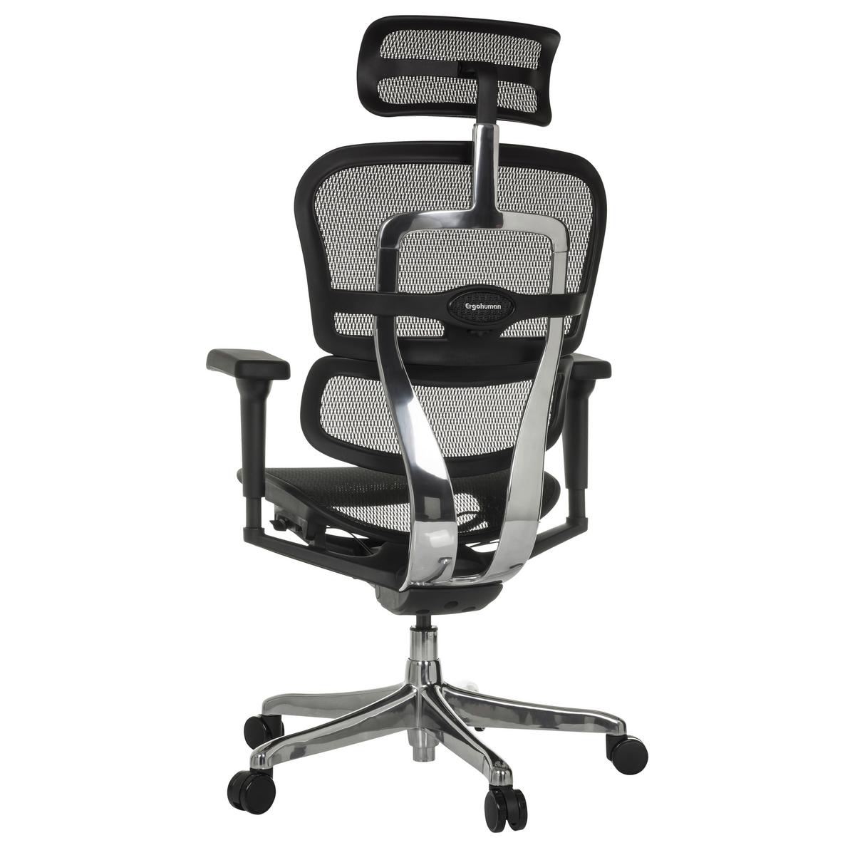 Drehstuhl Ergohuman Ultra Gen2 Schwarz B: 65 cm - Silberfarben/Schwarz, MODERN, Kunststoff/Textil (65/132/60cm) - MID.YOU