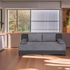 Schlafsofa Lucy Grau B: 200 cm - Schwarz/Grau, Design, Holzwerkstoff/Textil (200/90/103cm) - P & B