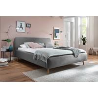 Polsterbett 140x200 Mattis Hellgrau - Eichefarben/Hellgrau, Design, Textil (140/200cm) - Livetastic