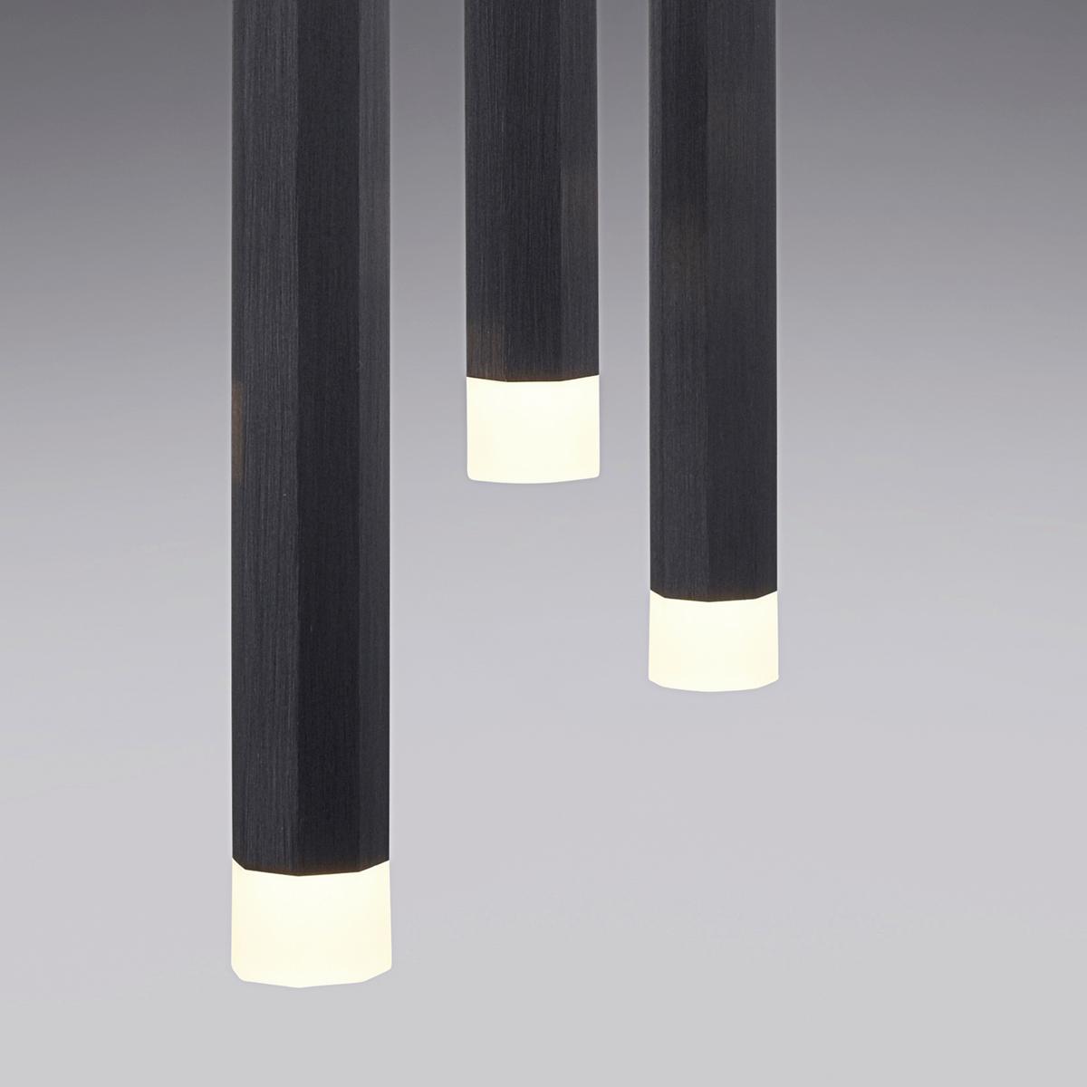 LED-Hängeleuchte Bruno H: 120 cm 3-Flammig - Basics, Kunststoff/Metall (55/8/120cm)