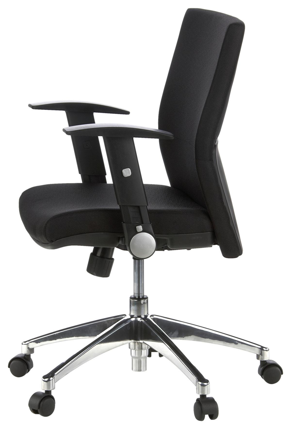 Drehstuhl Laguna Pro Schwarz - Schwarz, MODERN, Kunststoff/Textil (56/103/43cm) - MID.YOU