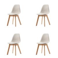 Stuhl-Set Keeve - Beige, MODERN, Holz/Kunststoff (47/83/53cm) - MID.YOU