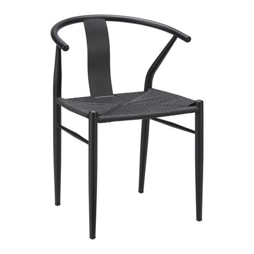 Kovová jedálenská stolička MONIKA čierna - čierna, Modern, kov (55/77,5/51cm) - Bessagi Home
