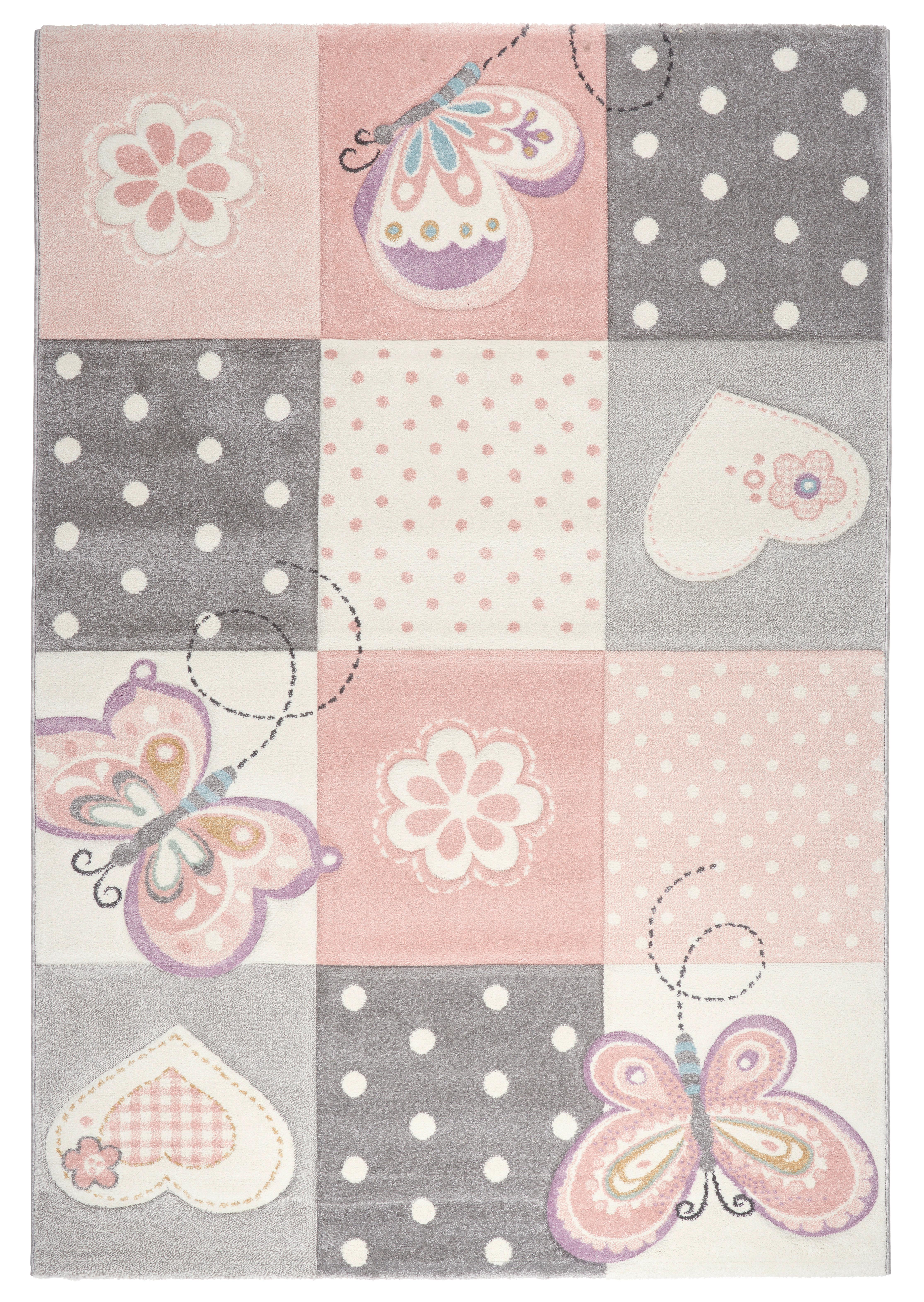 DĚTSKÝ KOBEREC Butterfly 2, 160/230cm, růžová - růžová, Romantický / Rustikální, textil (160/230cm) - Mömax