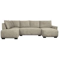 Wohnlandschaft Veronice Taupe B: 313 cm - Taupe/Blau, Trend, Textil (171/313/141cm)