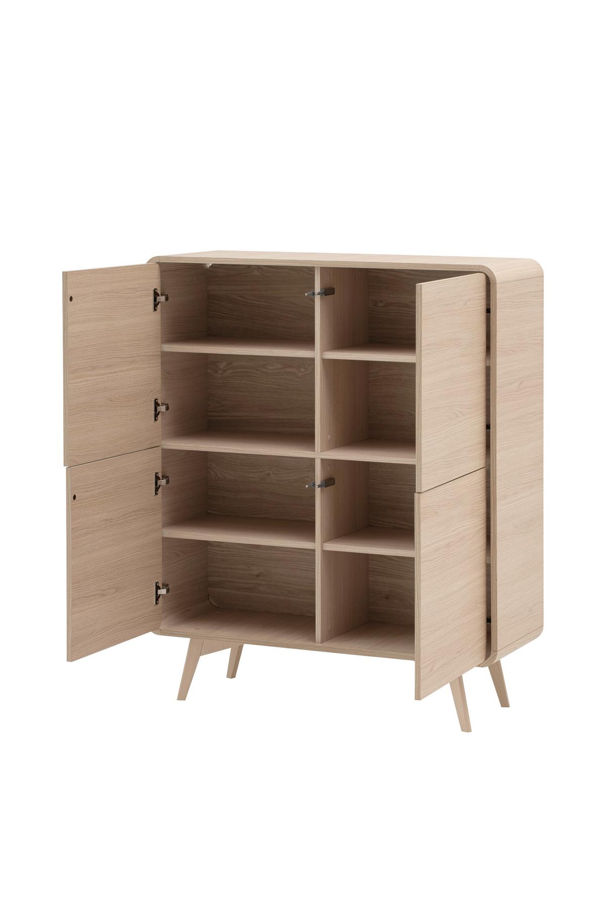 Highboard Torsby Eichefarben B: 108 Cm - Eichefarben, Design, Holzwerkstoff (108/130/39cm) - Livetastic