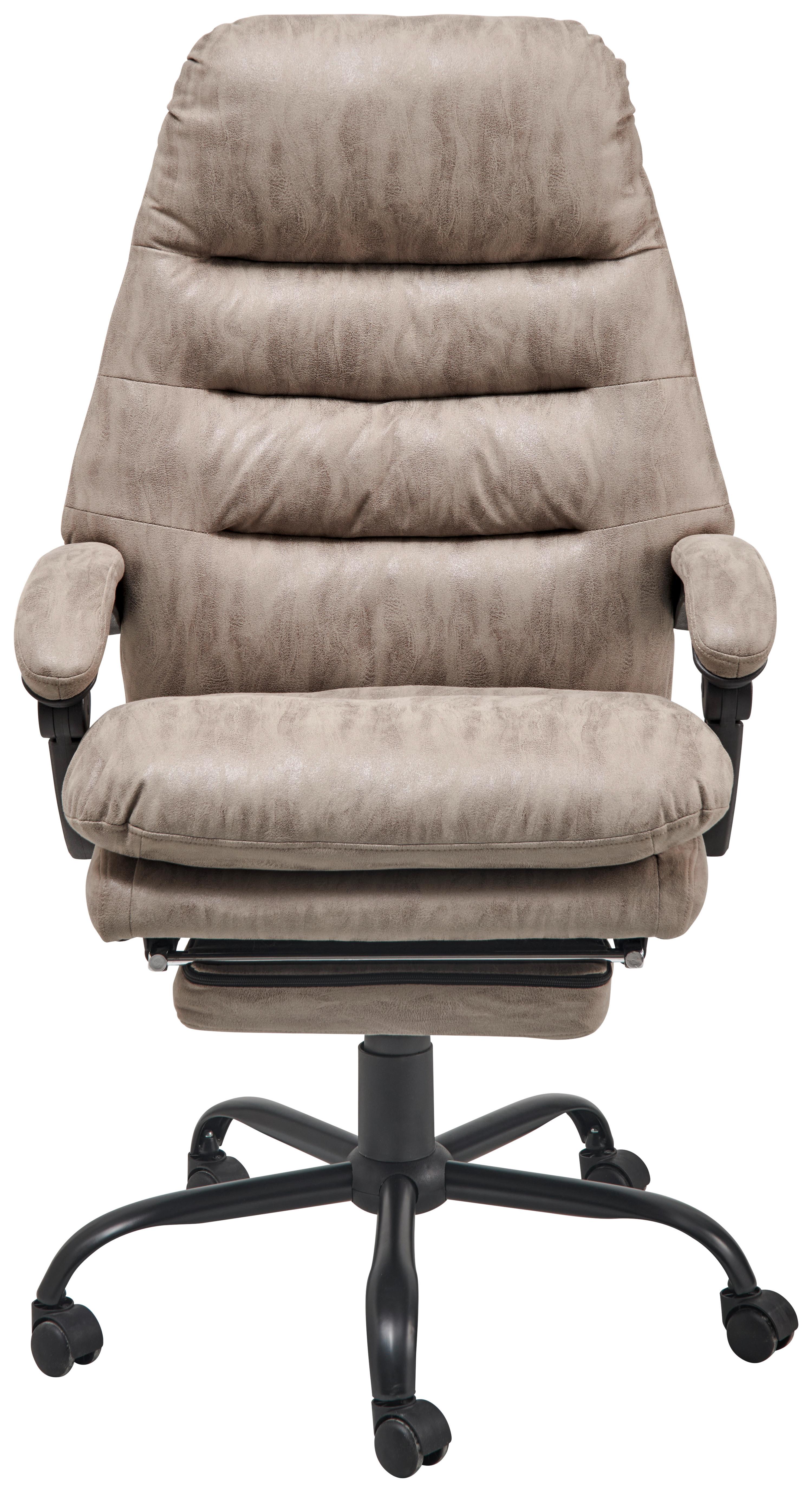 Chefsessel Big Boss - Schwarz/Grau, LIFESTYLE, Kunststoff/Textil (66/126-134/59cm) - MID.YOU